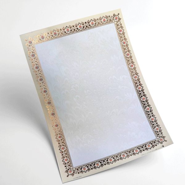 کاغذ تذهیب گلاسه طلاکوب کدH-332